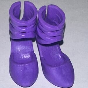 Mattel Barbie Doll Purple Strappy Closed Toe Heels Fashion Accessory Shoes